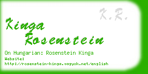 kinga rosenstein business card